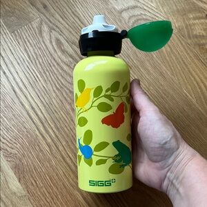 Sigg Swiss Made Yellow aluminum Water Bottle with Nature Design
